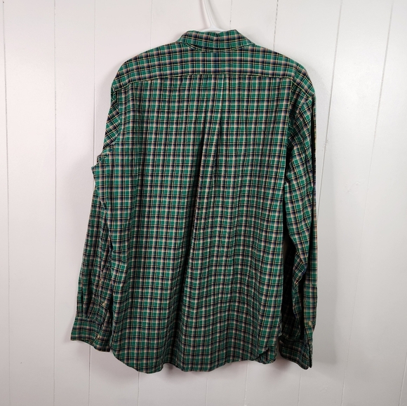 Ralph Lauren Green Plaid Long Sleeve Button Down Shirt Mens Large Pony Classic - Picture 3 of 8